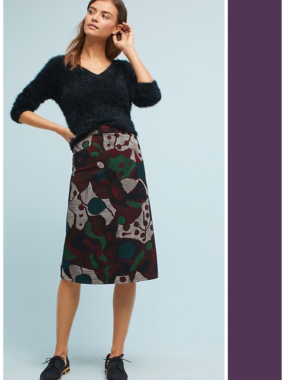 Anthropologie Isla Maude Turia Pencil Midi Skirt Size S EUC